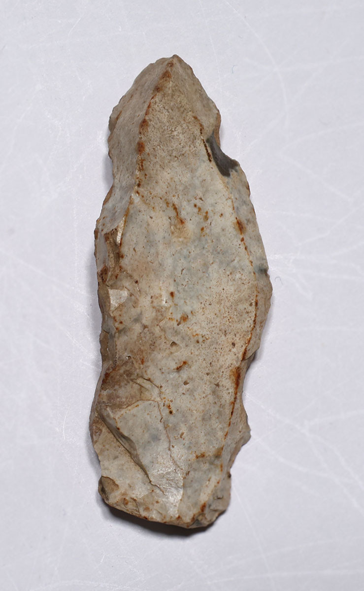 NEANDERTHAL MOUSTERIAN BURIN GRAVER FLINT FLAKE TOOL FROM THE FRENCH ALPS OF LA FAURIE FRANCE  *M558