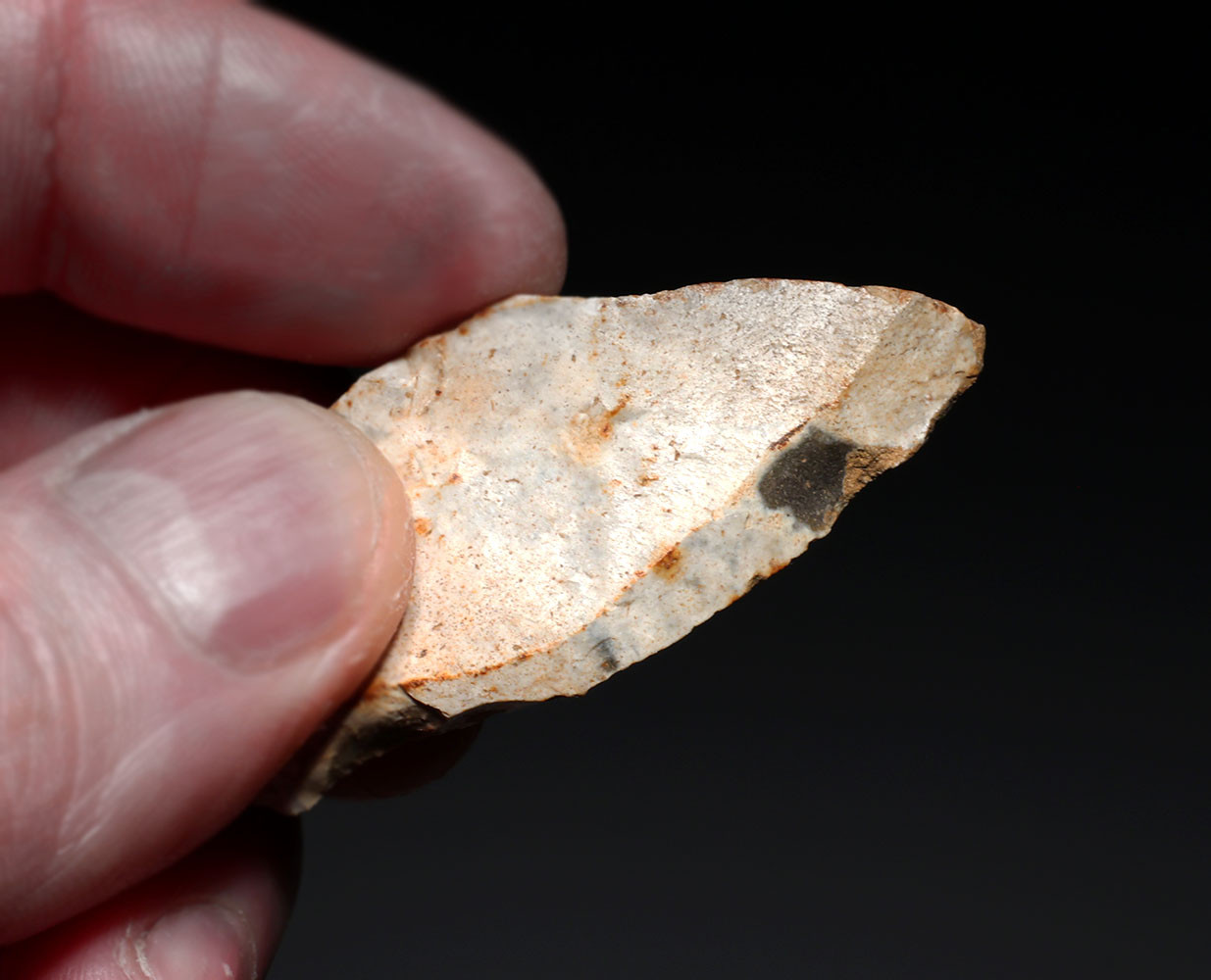 NEANDERTHAL MOUSTERIAN BURIN GRAVER FLINT FLAKE TOOL FROM THE FRENCH ALPS OF LA FAURIE FRANCE  *M558