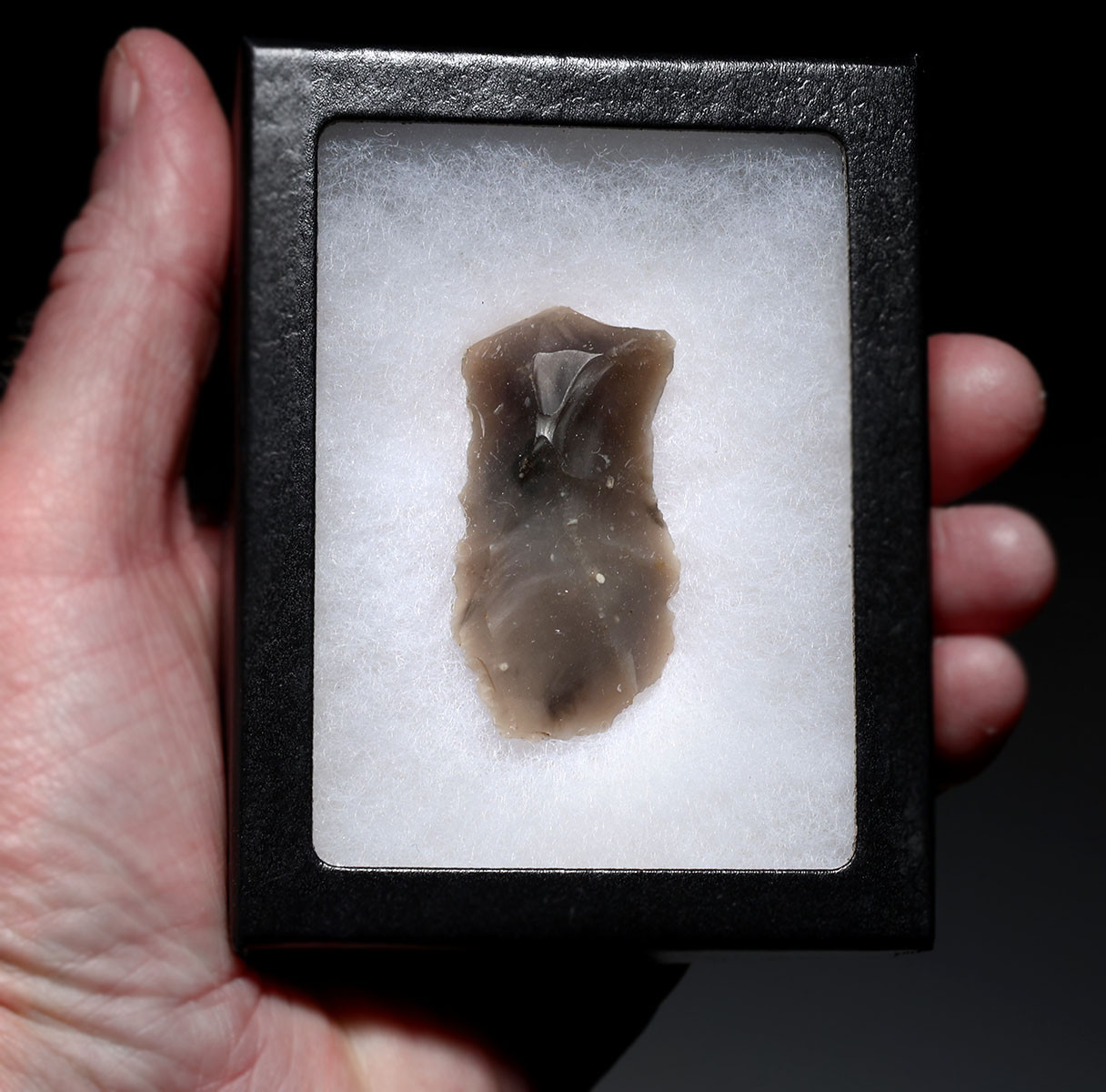 NEANDERTHAL MOUSTERIAN SIDE SCRAPER FLINT FLAKE TOOL FROM THE FRENCH ALPS OF LA FAURIE FRANCE  *M550