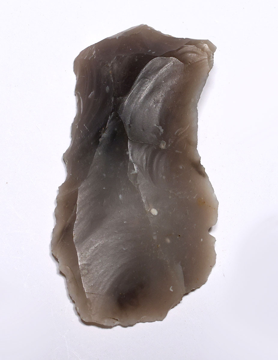 NEANDERTHAL MOUSTERIAN SIDE SCRAPER FLINT FLAKE TOOL FROM THE FRENCH ALPS OF LA FAURIE FRANCE  *M550