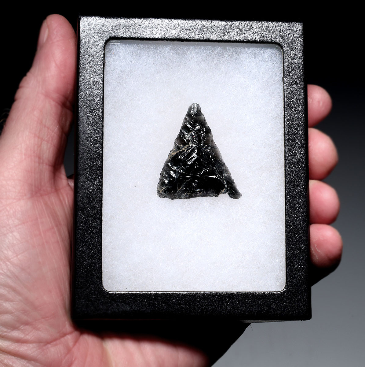 NAZCA HEADHUNTER PRE-COLUMBIAN OBSIDIAN ATLATL ARROWHEAD DART SPEARHEAD FROM THE MAKERS OF THE MYSTERIOUS NAZCA LINES  *PC700