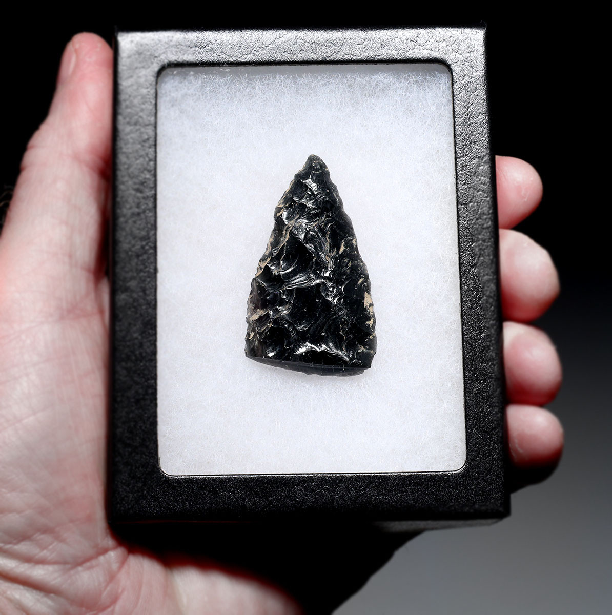 LARGE NAZCA HEADHUNTER PRE-COLUMBIAN OBSIDIAN ATLATL ARROWHEAD DART SPEARHEAD FROM THE MAKERS OF THE MYSTERIOUS NAZCA LINES  *PC689
