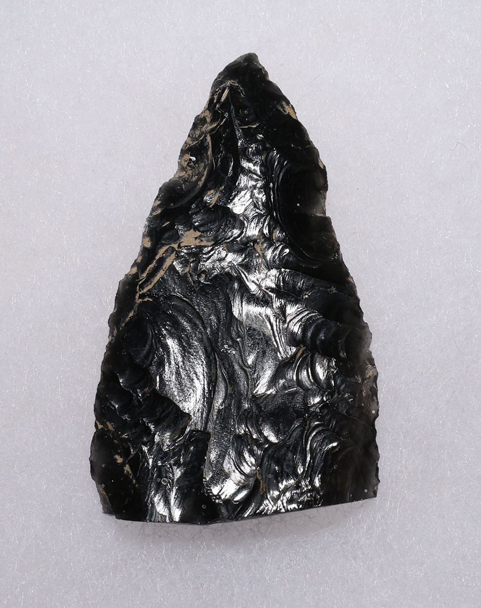 LARGE NAZCA HEADHUNTER PRE-COLUMBIAN OBSIDIAN ATLATL ARROWHEAD DART SPEARHEAD FROM THE MAKERS OF THE MYSTERIOUS NAZCA LINES  *PC689