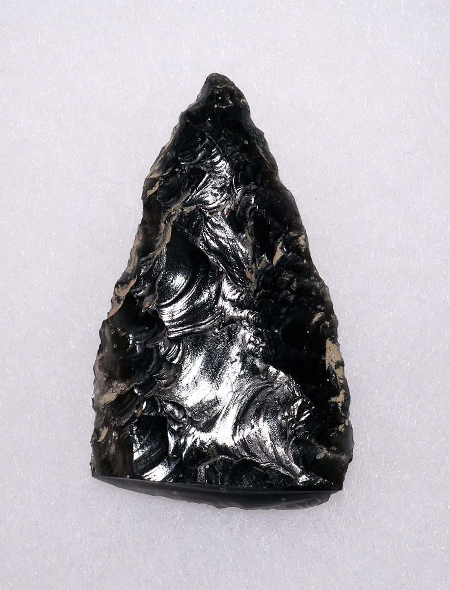LARGE NAZCA HEADHUNTER PRE-COLUMBIAN OBSIDIAN ATLATL ARROWHEAD DART SPEARHEAD FROM THE MAKERS OF THE MYSTERIOUS NAZCA LINES  *PC689