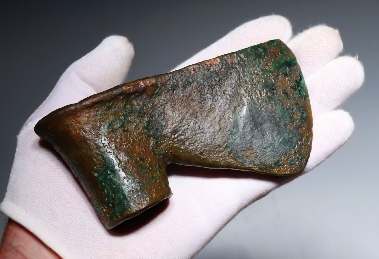 LARGE FUNCTIONAL ANCIENT LURISTAN BRONZE FIGHTING WAR AXE OF THE NEAR EAST  *LUR477