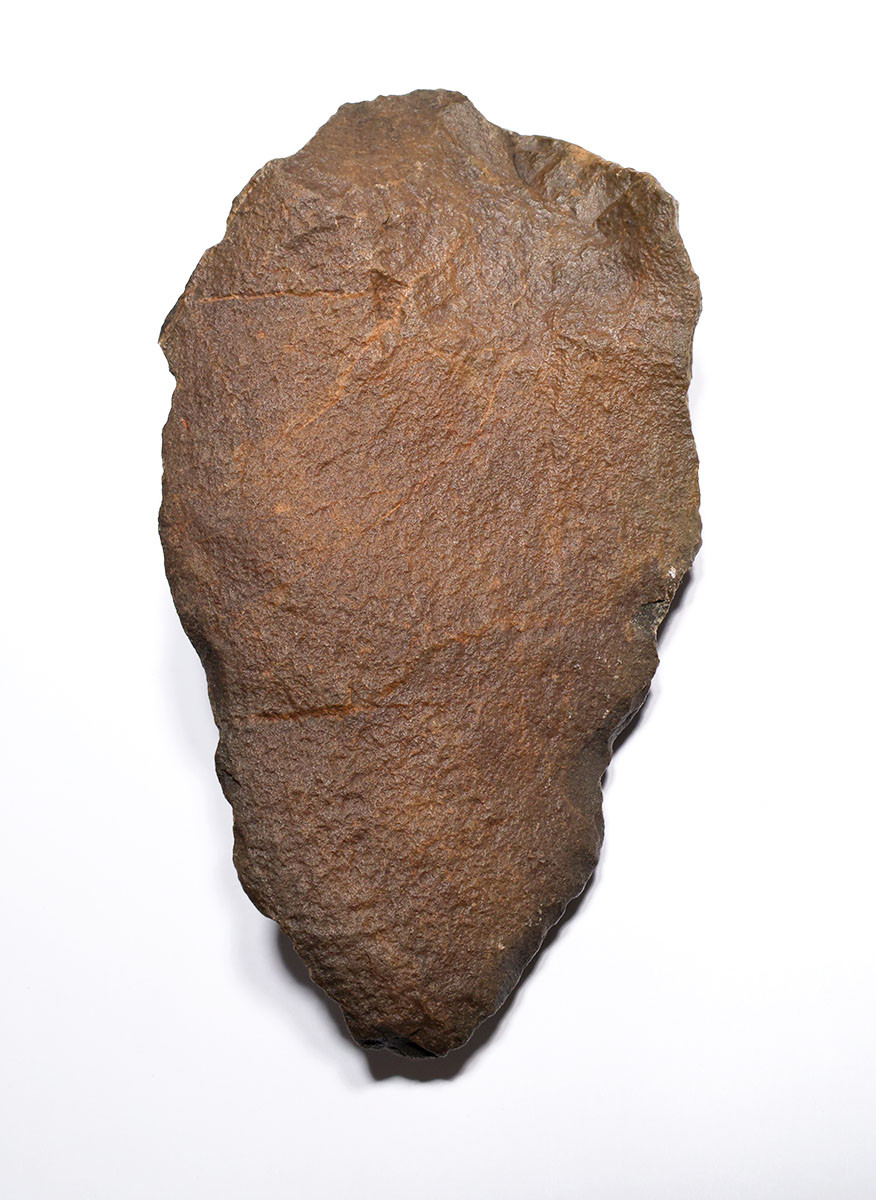 SUPERB LOWER PALEOLITHIC AFRICA ACHEULEAN UNIFACIAL HAND AXE MADE BY HOMO ERGASTER  *ACH493
