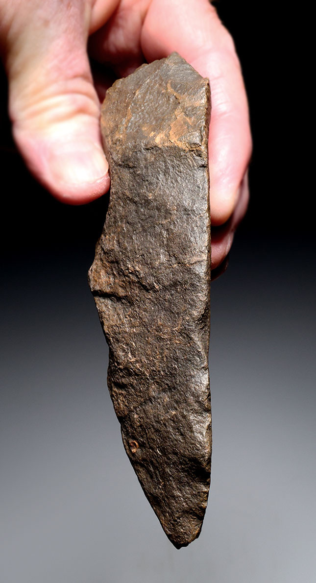 SUPERB LOWER PALEOLITHIC AFRICA ACHEULEAN UNIFACIAL HAND AXE MADE BY HOMO ERGASTER  *ACH493