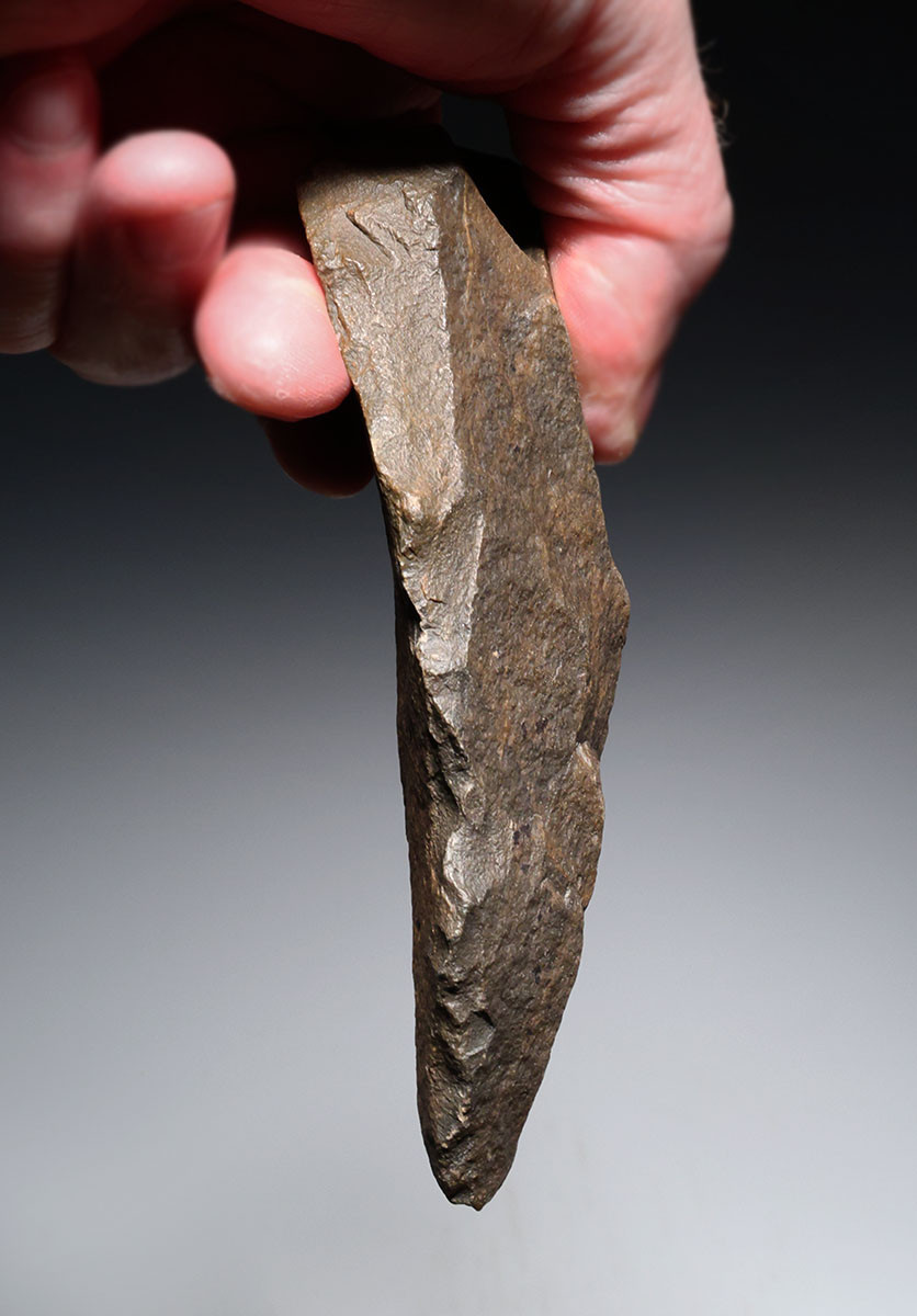 SUPERB LOWER PALEOLITHIC AFRICA ACHEULEAN UNIFACIAL HAND AXE MADE BY HOMO ERGASTER  *ACH493