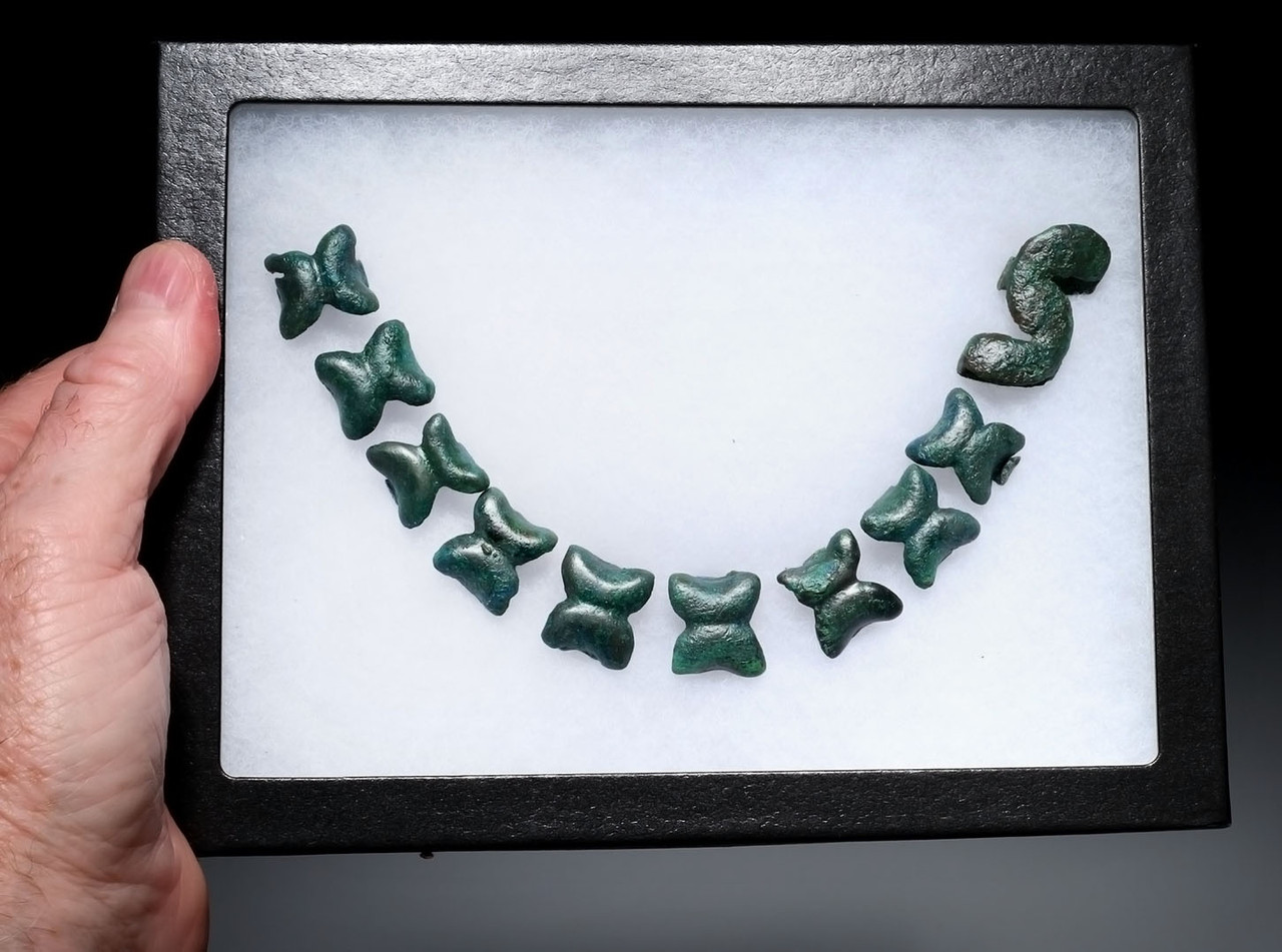 EXTREMELY RARE COMPLETE SAKA SCYTHIAN ANCIENT HORSEBACK NOMAD BRONZE BELT STRAP FITTINGS SET OF THE EURASIAN STEPPE  *LUR478