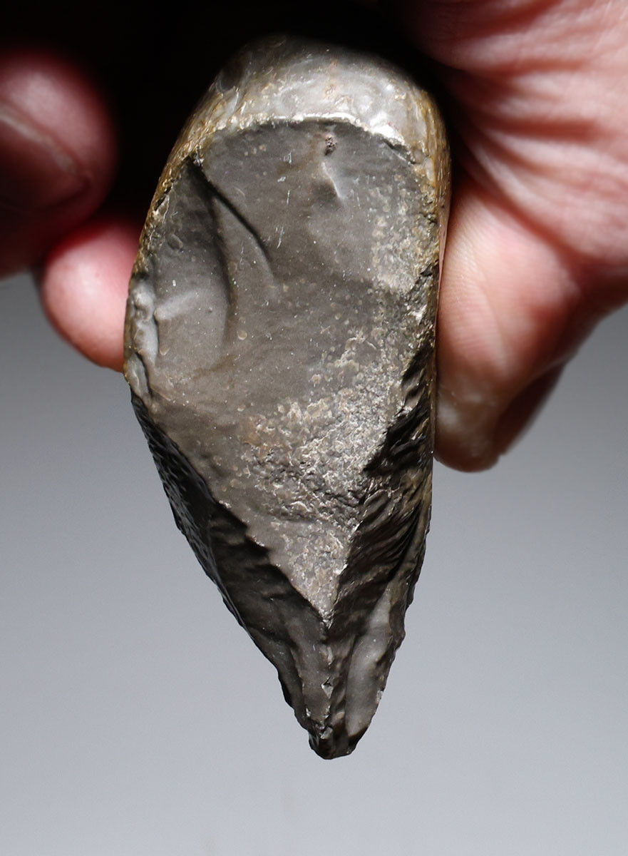 MUSEUM-CLASS TENERE DESERT AFRICA HOMO ERGASTER MODE 1 OLDOWAN PEBBLE CHOPPER AXE WITH INTACT POINTED TIP - OLDEST HUMAN TOOL  *PB229