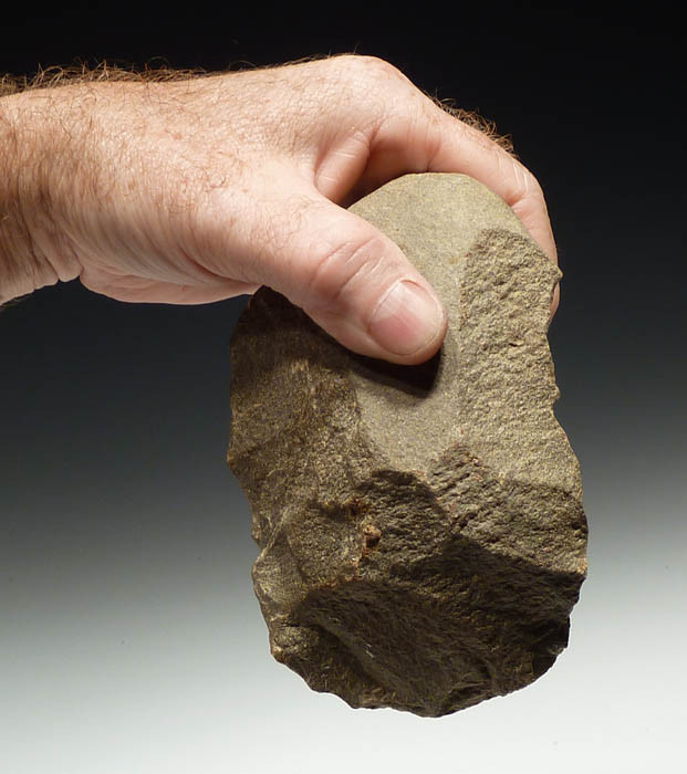 LARGE ROBUST HOMO HEIDELBERGENSIS EUROPEAN LOWER PALEOLITHIC ACHEULEAN HANDAXE FROM HAUTE GARONNE FRANCE  *PB075
