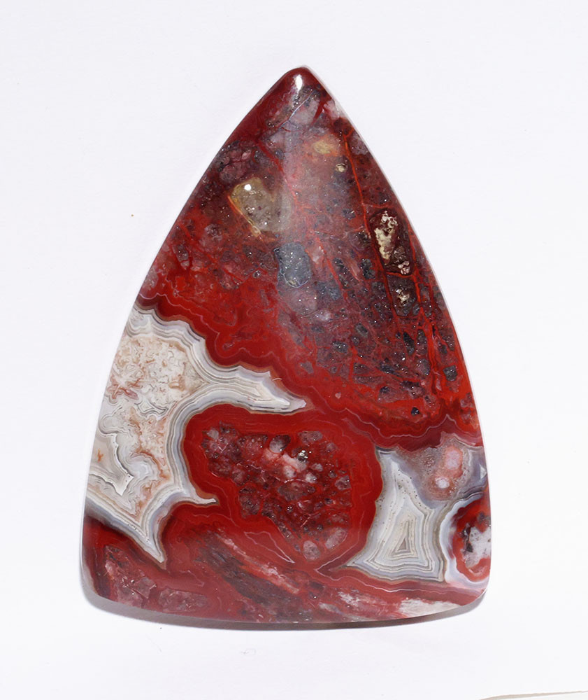 RED LAGUNA LACE AGATE CABOCHON GEMSTONE  *G41