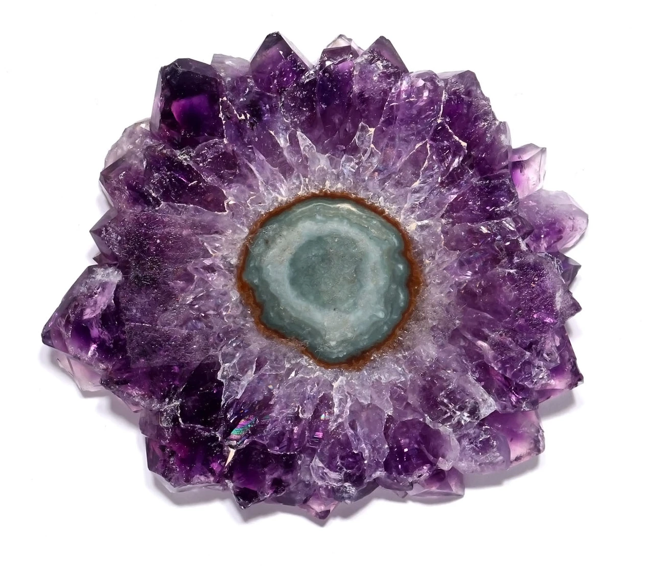 AAA GRADE FINEST GEM URUGUAY AMETHYST STALACTITE CRYSTAL SLICE  *G72