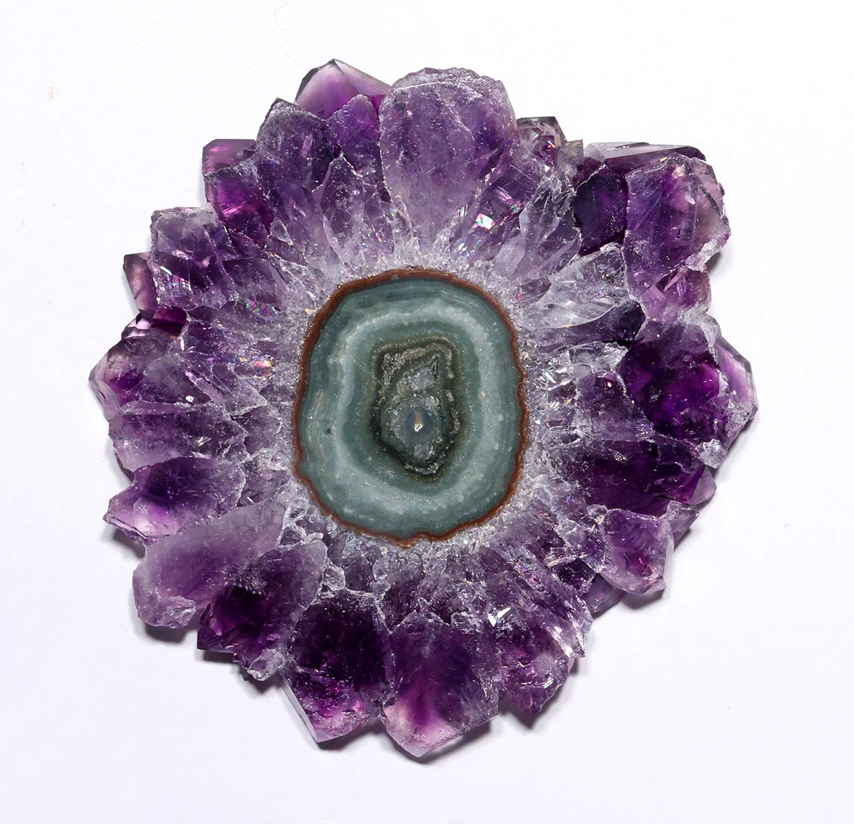 AAA GRADE FINEST GEM URUGUAY AMETHYST STALACTITE CRYSTAL SLICE  *G72