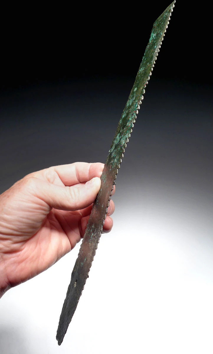 ULTRA-RARE ANCIENT SWITZERLAND BRONZE AGE MEDICAL BONE SAW FOR SURGICAL AMPUTATION OF THE EUROPEAN TUMULUS CULTURE WITH FAMOUS PROVENANCE  *CEL032