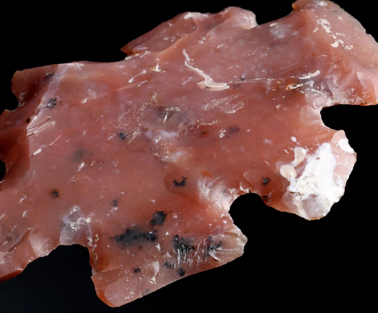 FINEST LARGE RED CHERT PRE-COLUMBIAN MAYAN ECCENTRIC FLAKED STONE EFFIGY  *PC717