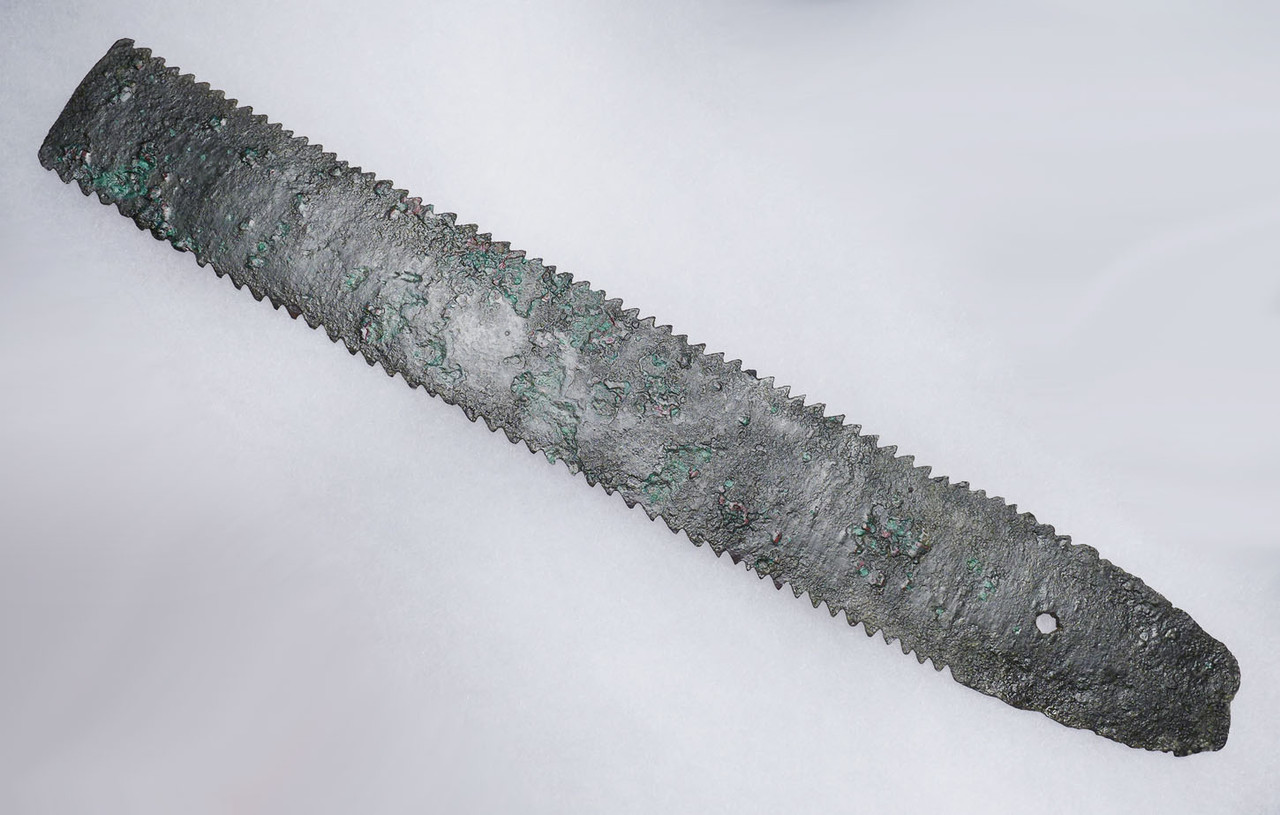 FAMOUS PROVENANCE RARE BRONZE AGE MEDICAL SURGICAL BONE SAW FOR AMPUTATION FROM ANCIENT SWITZERLAND'S TUMULUS CULTURE  *CEL032