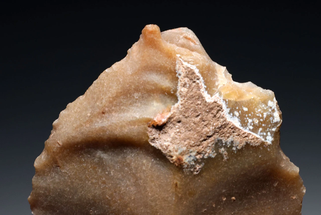 LARGE NEANDERTHAL MOUSTERIAN FLINT FLAKE MULTI-PURPOSE TOOL FROM FONTMAURE FRANCE  *M565
