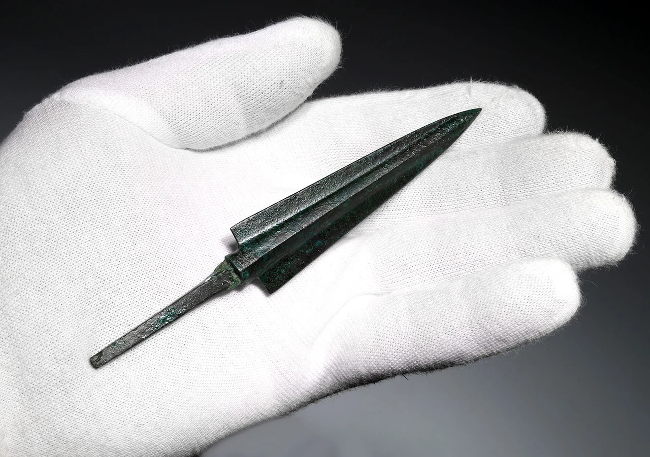 FINEST LURISTAN ANCIENT BRONZE ARMOR-PIERCING JAVELIN SPEARHEAD  *LUR491