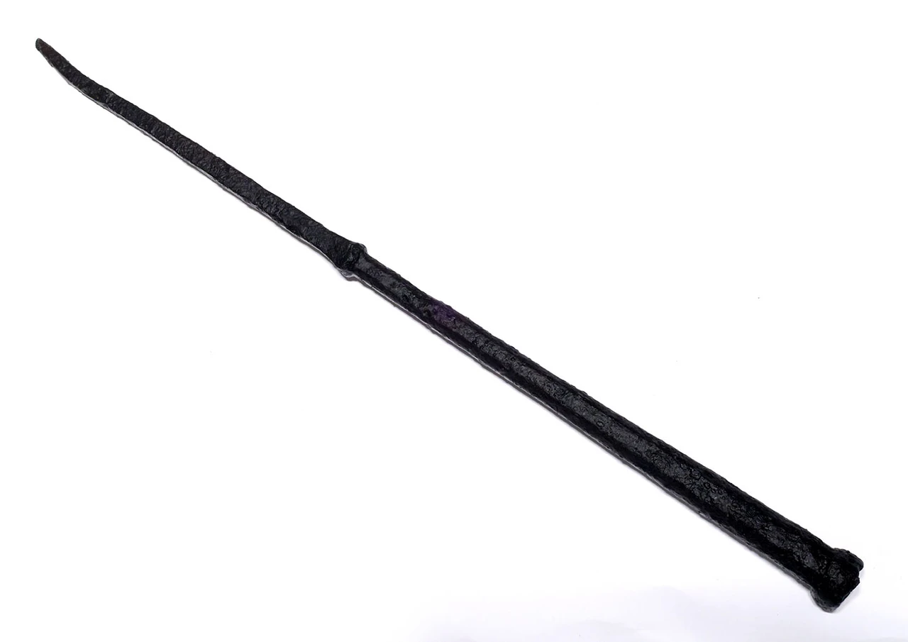 ANCIENT OTTOMAN CAVALRY ARMOR-PIERCING JAVELIN SPEARHEAD WITH COMBAT DAMAGE FROM THE BYZANTINE ROMAN CONFLICT  *R372