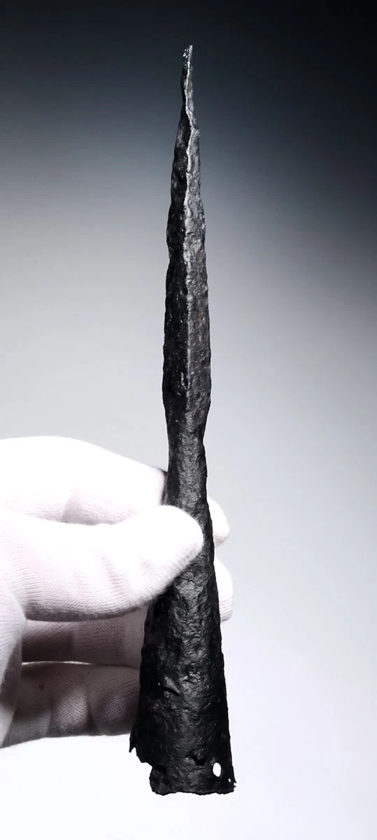 ARMOR-PIERCING BYZANTINE ROMAN CAVALRY IRON THRUSTING JAVELIN SPEARHEAD  *R370