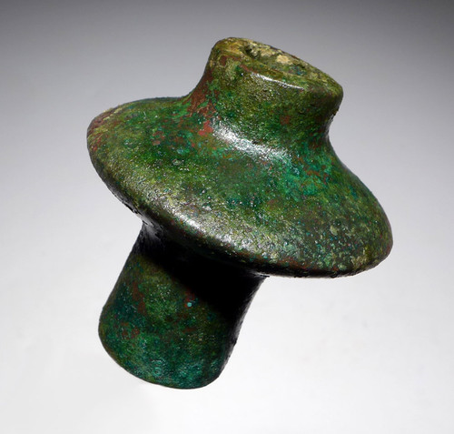 Two large Luristan bronze disc-headed clothing pins, Iran, 1st millenium BC  - Rob Michiels Auctions