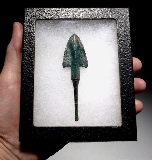 FINEST LARGE ANCIENT LURISTAN BRONZE BROADHEAD ARROWHEAD  *LUR157 FINEST LARGE ANCIENT LURISTAN BRONZE BROADHEAD ARROWHEAD  *LUR157