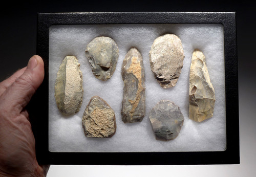 SEVEN SUPREME CAPSIAN AFRICAN NEOLITHIC FLAKE TOOLS FOUND TOGETHER  *CAP277