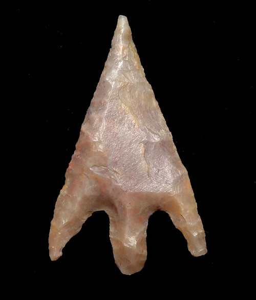 CHOICE CAPSIAN AFRICAN NEOLITHIC DELTA BARBED ARROWHEAD  *CAP287