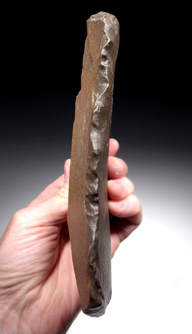 EARLY MAN'S FIRST KNIFE - STONE AGE ACHEULEAN BLADE MADE BY HOMO ERGASTER (ERECTUS)  *ACH444