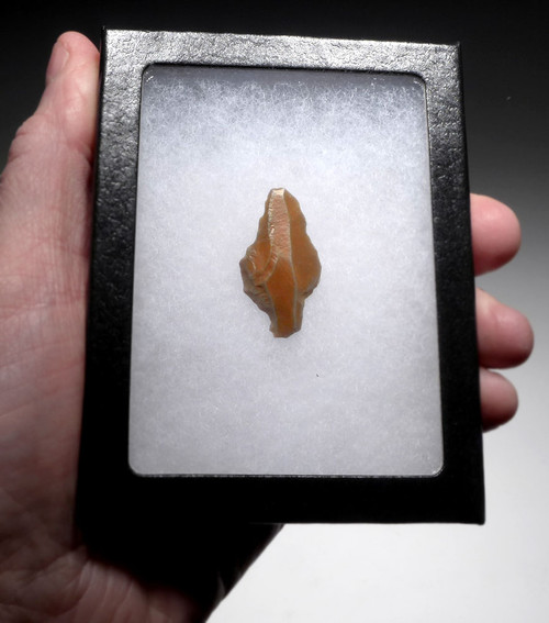 SMALL SUPREME FLINT ATERIAN TANGED POINT - OLDEST KNOWN ARROWHEAD  *AT128 SMALL SUPREME FLINT ATERIAN TANGED POINT - OLDEST KNOWN ARROWHEAD  *AT128