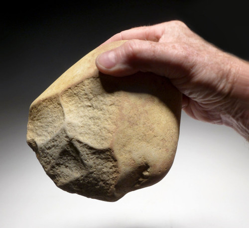 Small chopping tool made on a pebble- of silicified tuff – Objects – eMuseum
