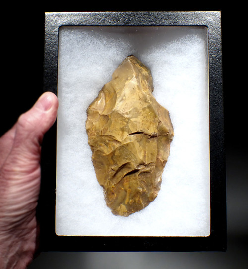 EXCEPTIONAL BRITISH LOWER PALEOLITHIC FLINT ACHEULEAN HAND AXE FROM ENGLAND  *ACH465