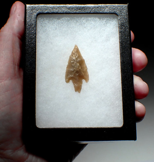 ULTRA RARE IRISH EARLY BRONZE AGE FLINT BELL BEAKER PRESTIGE ARROWHEAD FROM COUNTY GALWAY IRELAND  *N308