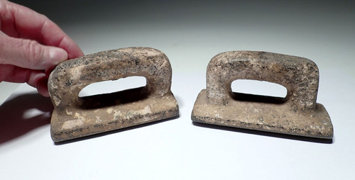 ULTRA-RARE PRE-COLUMBIAN TEOTIHUACAN BASALT MASON STUCCO PLASTER TROWELS FOR MONUMENT AND MURAL CONSTRUCTION  *PC568