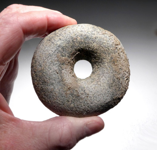 CRADLE OF CIVILIZATION CHALCOLITHIC STONE DISK WAR MACE FROM THE ANCIENT NEAR EAST FERTILE CRESCENT  *LUR328