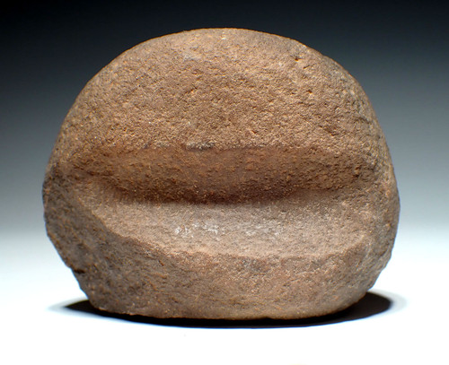 RARE STONE BEAD GROOVED ART POLISHER FROM THE TENERIAN NEOLITHIC CULTURE OF THE GREEN SAHARA  *CAP437