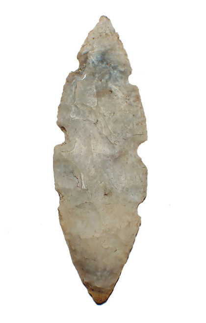PRE-COLUMBIAN MAYAN RITUAL NOTCHED BIFACIAL LEAF DAGGER BLADE ECCENTRIC  *PC607
