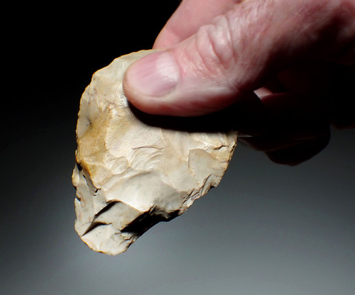 EXCEPTIONAL NEANDERTHAL MOUSTERIAN FLINT BIFACE HAND AXE FROM NORMANDY FRANCE  *M523