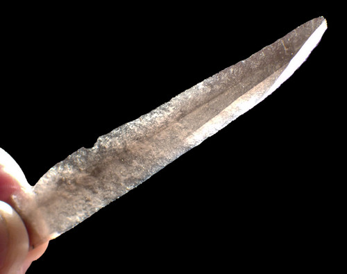 UNBROKEN AZTEC PRE-COLUMBIAN OBSIDIAN PRISMATIC BLADE FOR RITUAL BLOOD-LETTING SACRIFICE  *PC616