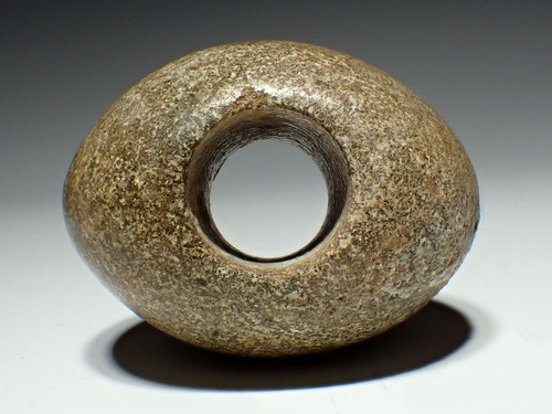 EXCEPTIONAL HARDSTONE ELLIPTICAL STONE WAR MACE FROM EARLY BRONZE AGE ANCIENT MESOPOTAMIA  *LUR404