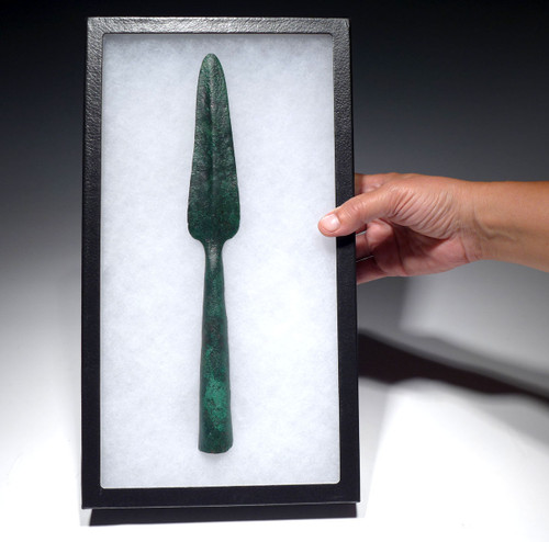 IMPRESSIVE LARGE ANCIENT LURISTAN BRONZE ARTILLERY THROWING SPEAR HEAD  *LUR326