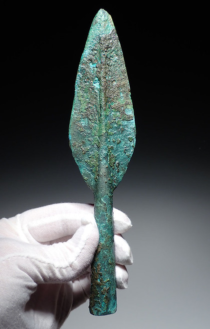 SCARCE LARGE ANCIENT LAC VIET BRONZE JAVELIN SPEARHEAD FROM THE SOUTHEAST ASIA DONG SON CULTURE  *SEA29