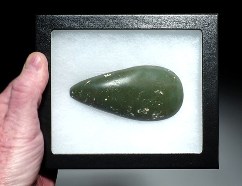 PRE-COLUMBIAN MAYAN POLISHED COLORFUL GREEN STONE CELT WAR AXE  *PC651