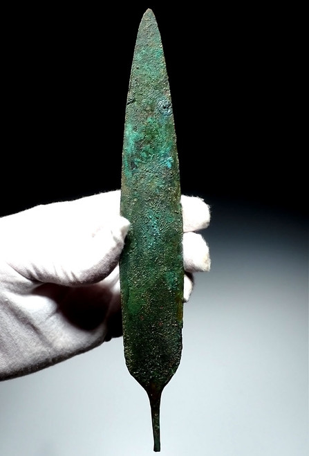 ANCIENT LURISTAN BRONZE DAGGER KNIFE WITH COLORFUL PATINA *LUR413
