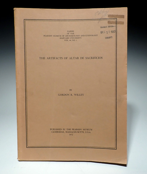 THE ARTIFACTS OF ALTAR DE SACRIFICIOS - MAYAN ARTIFACT BOOK  *BK56