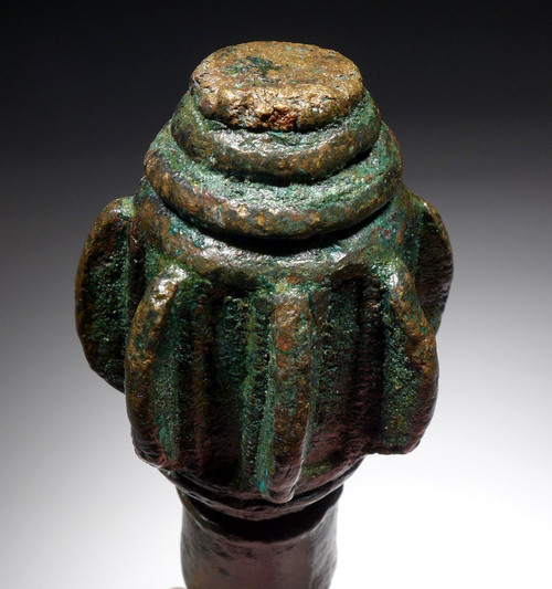 RARE ANCIENT SELJUK TURKISH BRONZE FLANGED WAR MACE  *LUR205