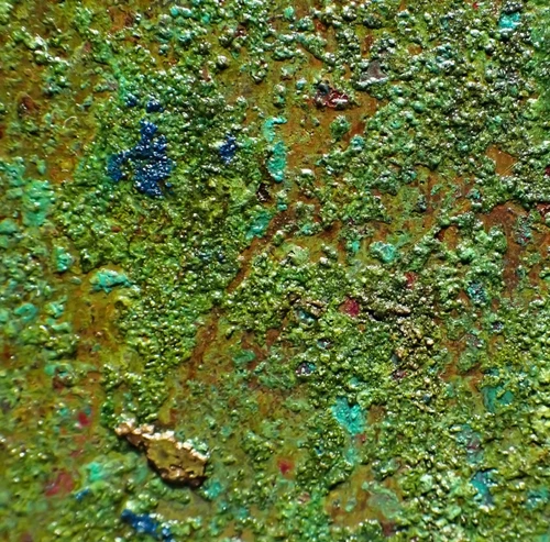 COLORFUL LARGE ANCIENT LURISTAN SHEET BRONZE DAGGER FROM THE NEAR EAST  *LUR429