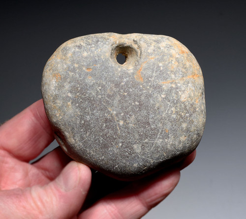 8000 TO 4000 YEAR OLD NEOLITHIC STONE FISHING NET WEIGHT SINKER FROM FRANCE  *N364