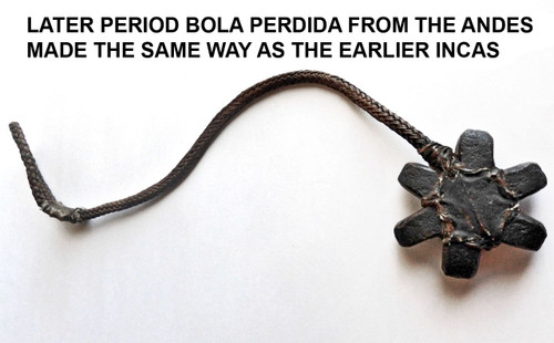 EXTREMELY RARE PRE-COLUMBIAN INCA STONE STAR BOLA WEIGHT FROM A BOLA PERDIDA THROWING WEAPON  *PC662